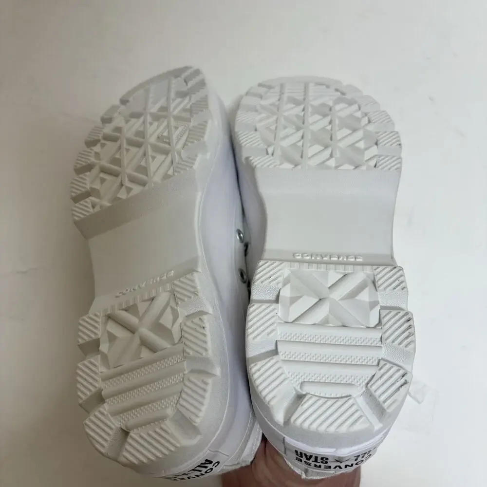 Converse Chuck Taylor All Star Lugged Ox Womens Size 8 White Canvas Sneakers - Picture 6 of 7